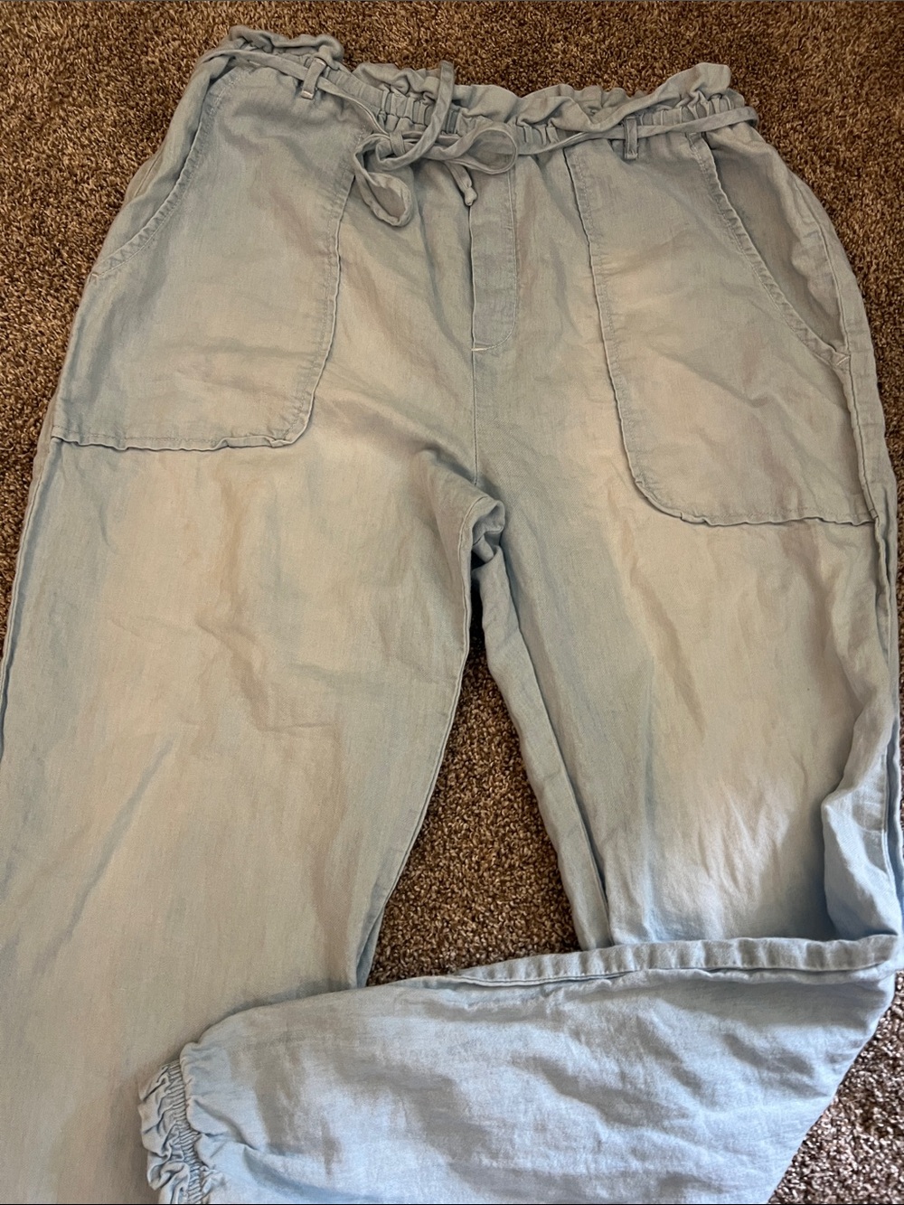 Bella Dahl Pocket Jogger Blue Medium Lightweight, Drawstring Waist - Picture 2 of 4